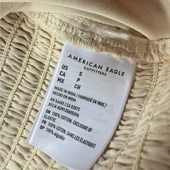 American Eagle Ditsy Orange Floral Corset Crop Top Small Preppy Fairy Bohemian - Picture 6 of 9